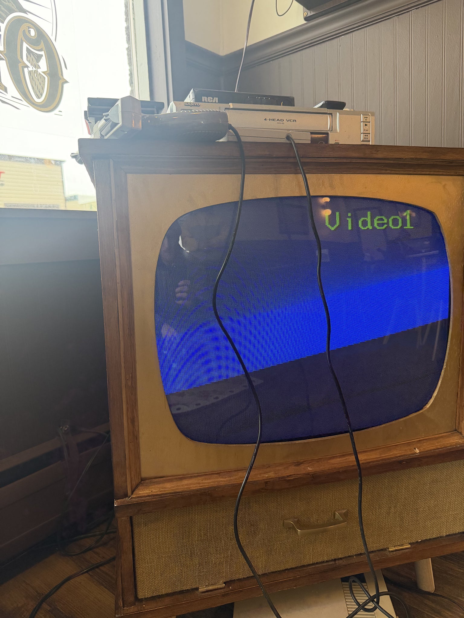 The Nintendo setup at Old Abe's